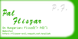 pal fliszar business card